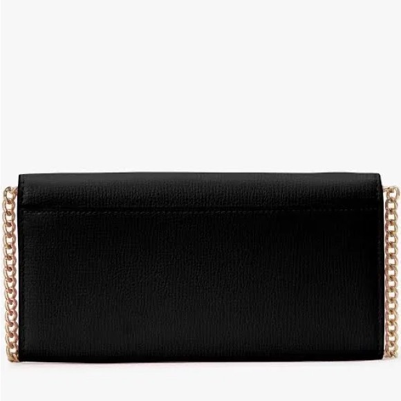 Kate Spade Black Leather Chain-Clutch Shoulder Bag or Crossbody - Picture 3 of 4